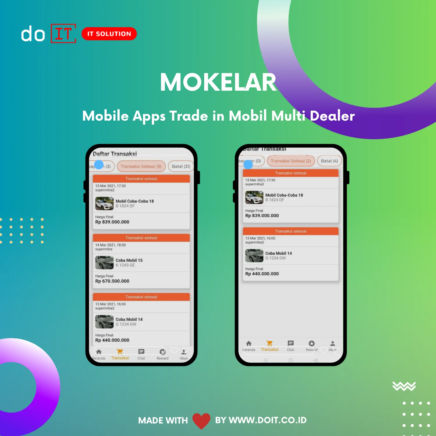 Pembuatan Aplikasi Mobile Jual Beli Kendaraan – Android & iOS