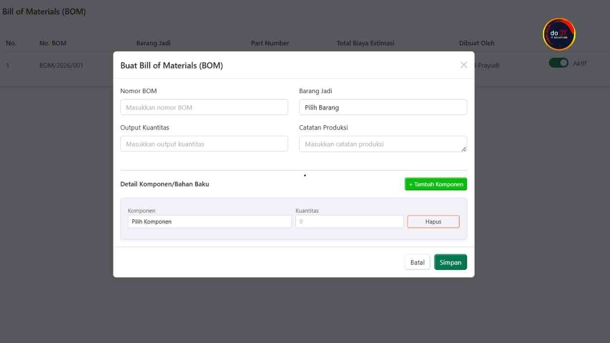 Mengapa Bisnis Manufaktur Membutuhkan Aplikasi Inventory dengan Fitur BOM?